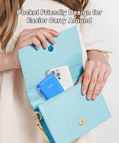 Ultra-Slim 10,000 m Ah TG90° Portable Power Bank with Built-in Lightning and USB-C Cables – Fast Charging, Lightweight Battery Backup for i Phone and Android Devices – Essential On-the-Go Charger for Busy Lifestyles