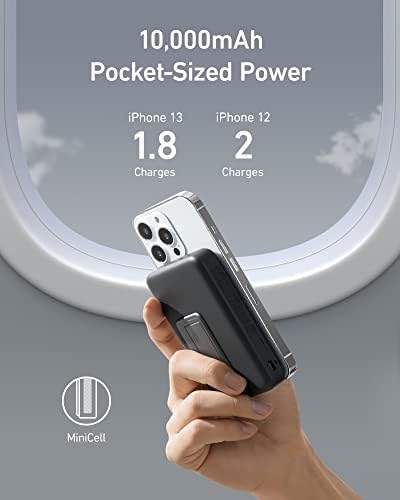 Anker 633 Magnetic Power Bank: 10,000 m Ah Foldable Wireless Charger with 20 W USB-C Fast Charging and Built-in Stand, Mag Safe-Compatible for i Phone 16/15/14/13/12 Series – Ultimate Portability and Efficiency for On-the-Go Charging
