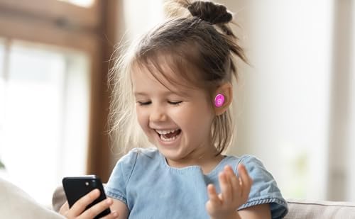 Barbie-Inspired Bluetooth Earbuds for Kids – Ultra-Lightweight Wireless Earbuds with Built-In Microphone & Portable Charging Case | Perfect for School, Travel & Everyday Use – Superior Sound Performance & Universal Device Compatibility