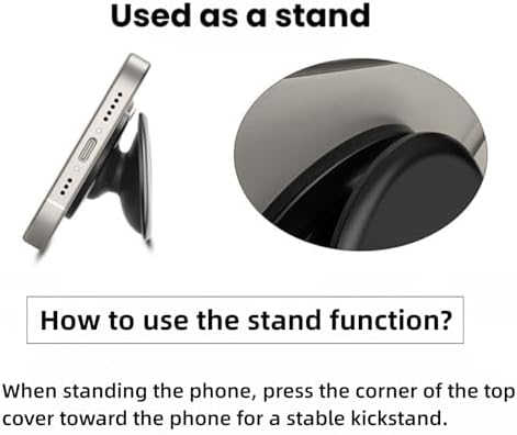 Magnetic Mag Safe Phone Grip Holder – Ergonomic Collapsible Stand for i Phone 12-16 Series, Transparent White Finish for Enhanced Style and Functionality, Secure Grip for Texting and Hands-Free Viewing, Lightweight and Portable Mobile Accessory