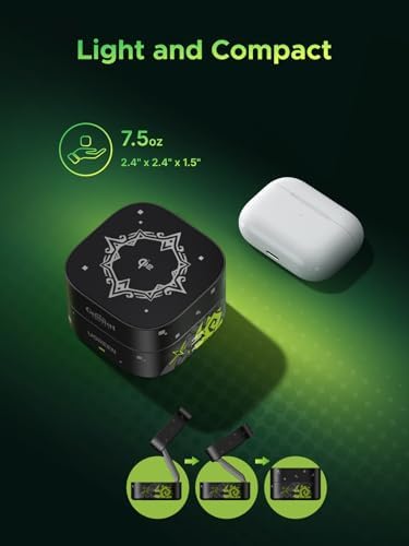 Experience the Power of Convenience with the UGREEN Mag Flow Qi2 Magnetic 2-in-1 Wireless Charging Station – Fast Charge for i Phone 12-16 & Air Pods, Genshin Impact Edition – Travel-Friendly Design for Effortless Portability and Seamless Device Alignment. Elevate Your Charging Game with Enhanced Speed and Stylish Aesthetics!