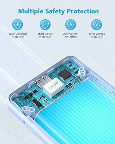 Ultimate Charmast 10,000 m Ah Portable Power Bank with Integrated Cables & Wall Plug – Fast Charging Essential for i Phone 16/15/14/13, Samsung, i Pad, and More – Unmatched Convenience for Travelers and On-the-Go Professionals