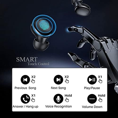 Kamon K11 Premium Wireless Earbuds with Bluetooth 5.3, Waterproof In-Ear Design, Touch Control, and Wireless Charging Case – Unmatched Sound Quality for i Phone 14, 13, Samsung, and Active Lifestyles (Black) – Ultimate Durability & Seamless Connectivity