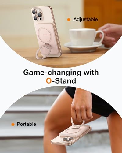 TORRAS Magnetic 10000 m Ah Portable Power Bank – Ultra-Slim Wireless Charger for i Phone with Fast Charging & Integrated O-Stand, Compatible with Mag Safe, 16 Pro Max, Pro, 15, 14, 13, 12 – Essential Travel Companion for Effortless Connectivity