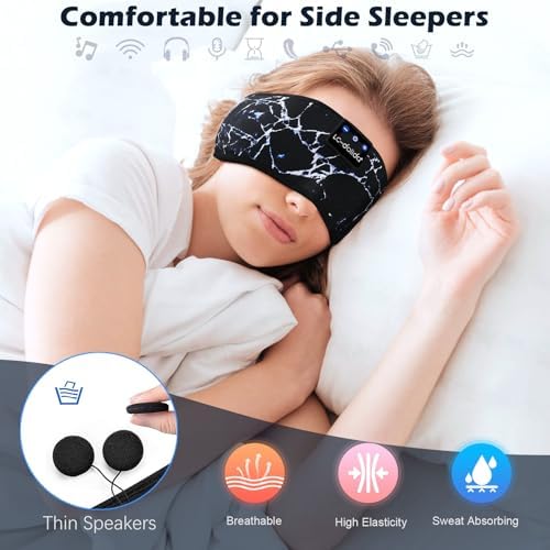 Transform Your Sleep and Workouts with Bluetooth 5.4 Sleep Headband Headphones – Ultra-Thin, Sweat-Resistant Comfort Meets Premium HD Sound for Active Lifestyles and Restful Sleep – Perfect Gift for Fitness Buffs and Music Lovers