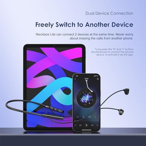 Oraimo Neck Lite Wireless Neckband Earbuds – Ultra-Lightweight Design with Deep Bass, IPX4 Waterproof Rating, and 30-Hour Playtime for Uninterrupted Music Enjoyment – Built-in Microphone for Hands-Free Calls and Magnetic Storage for Seamless Portability