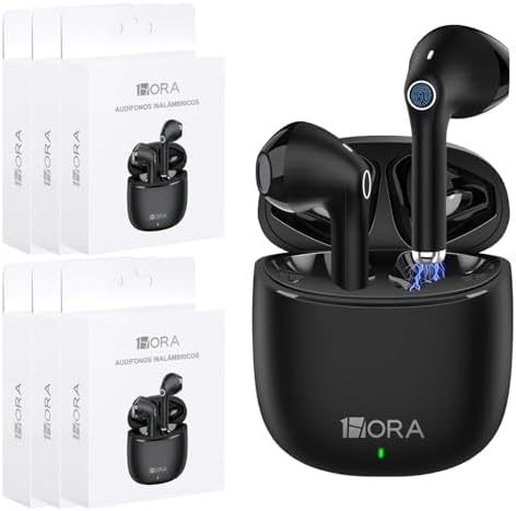 Premium Wireless Earbuds with Bluetooth 5.3 – 1 Hora Sports Headphones Offering Deep Bass Sound and Extended Battery Life, Ergonomic In-Ear Design for Active Lifestyles – Compatible with i Phone, Android, Tablets, and Laptops – Superior Audio Experience in a Compact Charging Case
