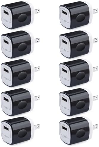 Compact USB Wall Charger Adapter – 1 A Cube Charger Block for i Phone & Samsung – Fast Charging, Lightweight Design, Universal Compatibility for Home, Office, Travel – Reliable Power Solution for i Phone 16/15/14/13/12/11 Pro Max/SE/X/8/7, Samsung Galaxy S24/S23/S22/S21 FE/S20/A15 5 G/A35 & Moto Smartphones – Durable and Safe Charging Accessory