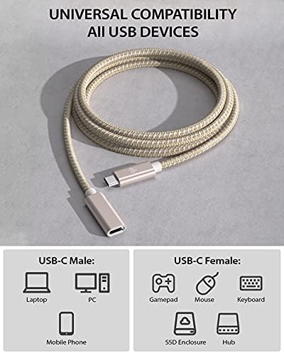 High-Speed USB C Extension Cable (20 Gbps Data Transfer, 240 W Fast Charging, 3.3 Ft) – USB 3.2 Type C Male to Female Adapter for i Phone 16, Pixel, PSVR2, Mac Book Air/Pro, and Dell XPS – Optimal Versatility & Enhanced Performance in a Sleek Red Design