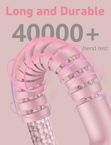 10 FT USB-C to USB-C Charging Cable 2-Pack – Premium Fast Charge & Data Transfer Solution for i Phone 16, Samsung Galaxy S23, LG, Nintendo Switch – Flexible, Durable Nylon Braided Design for Ultimate Convenience and Longevity