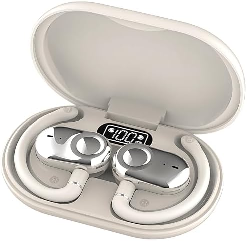 Lightweight Open Ear Bluetooth Earbuds – Advanced Audio Experience with 20-Hour Battery Life, Customizable Biaxial Fit, IPX5 Waterproof Rating for Active Lifestyles, and Cutting-Edge Bluetooth 5.4 for Seamless Connectivity – Perfect for Running, Cycling, and Gym Workouts