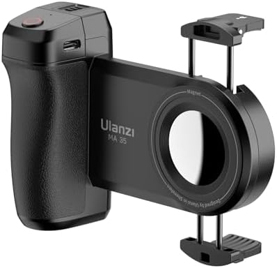 Transform Your Smartphone Into a Professional Camera with the ULANZI CG-02 Grip Holder: Ultimate Stability, Remote Shutter Functionality, and Integrated Fill Light for i Phone 16, 15, 14 Pro Max – Essential Handheld Tripod Mount for Flawless Photography and Video Creation
