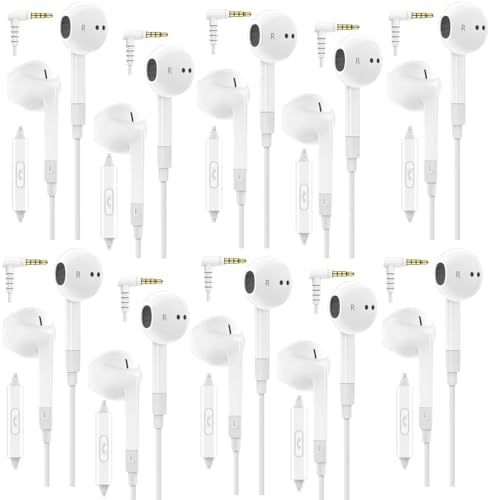 LUDOS FEROX Premium Wired Earbuds – 2-Pack Noise-Isolating Earphones with Integrated Microphone for Crystal-Clear Calls, 5-Year Warranty, Compatible with i Phone, Samsung & Laptops – Perfect for Students and Professionals Who Demand Superior Audio Quality and Comfort on the Go