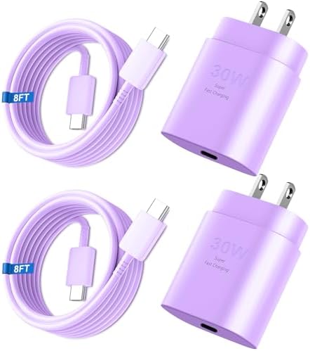 High-Speed 30 W USB C Fast Charger for i Phone 15 & 16 Pro Max with 6 FT Cable – Ultimate Compatibility for i Pad and Samsung Galaxy S24 – Compact, Reliable Power Block with Advanced Safety Features for On-the-Go Charging