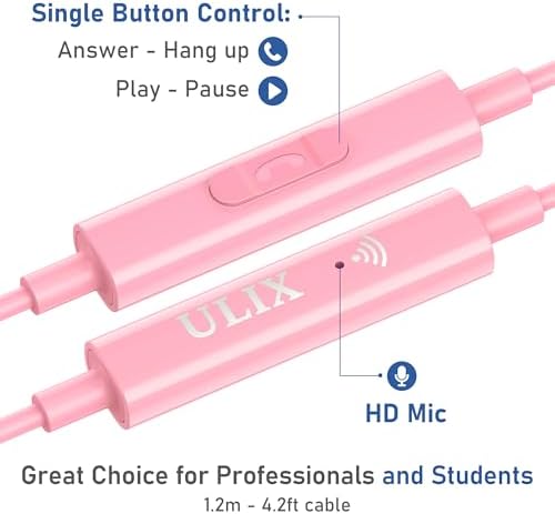 Uli X Rider Premium Wired Earbuds with Microphone – Superior Noise-Isolating In-Ear Headphones for i Phone & Samsung – Tailored Comfort for Small Ears – Ideal for Students, Professionals, & Kids – Tangle-Free Audio Cable for Seamless Use – Enhanced Sound Quality with 5-Year Warranty – Lightweight & Durable Design for All-Day Listening – Perfect for Music Lovers & Active Lifestyles