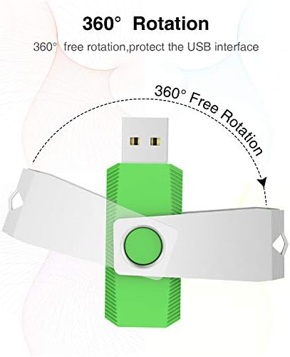 KEXIN 10 Pack 8 GB Swivel USB Flash Drives – Versatile Portable Storage with LED Indicator for Effortless Data Transfer and Enhanced Device Compatibility