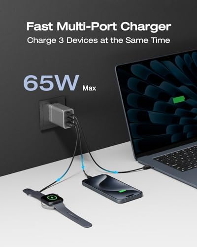 EF ECOFLOW 20 W Ga N USB-C Fast Charger – Ultra-Compact Power Block for i Phone 15/14/13, Galaxy, i Pad – Rapid Charging with Safety Features & Durable Cable – Perfect for On-the-Go Use and Everyday Efficiency