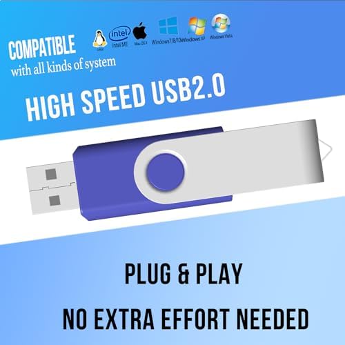 Maximize Your Storage Potential with the JBOS 10-Pack of 4 GB USB Flash Drives – Durable Swivel Design, Enhanced USB 2.0 Compatibility, Ideal for Documents & Multimedia, Sleek Black Finish with Label Sheets for Organization, Perfect for Students and Professionals