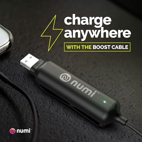 Numi Boost Cable: Versatile Power Bank & Charging Cable with Tangle-Free Snap Organizer – Durable Nylon for Lightning & Type C Devices – Rapid Charging Solution for On-the-Go Tech Users