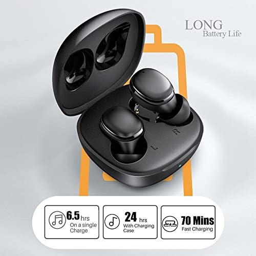 Kamon K11 Premium Wireless Earbuds with Bluetooth 5.3, Waterproof In-Ear Design, Touch Control, and Wireless Charging Case – Unmatched Sound Quality for i Phone 14, 13, Samsung, and Active Lifestyles (Black) – Ultimate Durability & Seamless Connectivity