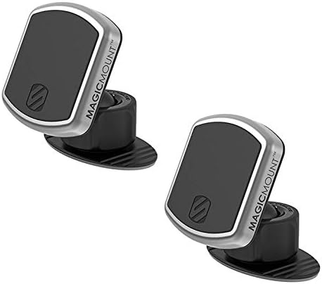 Scosche Magic Mount Pro MPD2 PK-UB: Advanced Magnetic Car Phone Holder for i Phone & Android – 360° Adjustable Hands-Free Driving Solution – Secure & Stable 2-Pack for Ultimate Convenience – Universal Compatibility for All Devices