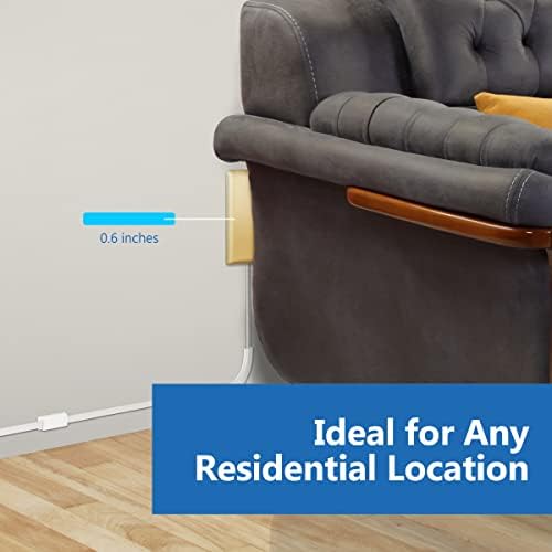 LIDER Ultra-Thin Flat-Face Outlet Extender with 3 Receptacles – Space-Saving Power Strip with 3 ft Cord, ETL-Listed for Safety, Sleek White Design for Modern Interiors – Perfect Solution for Enhanced Device Charging and Versatile Placement