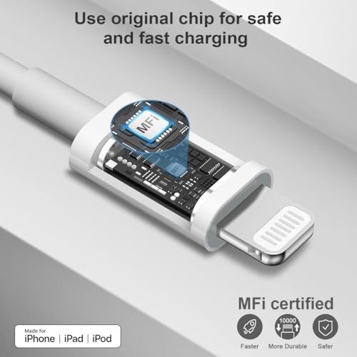 30 W USB-C Fast Charger Block with 6 FT Cable – Compact Power Delivery Solution for i Phone 14/13/12/11 & i Pads – High-Speed Charging for Mobile Professionals – Ultimate On-the-Go Convenience for Rapid Device Recharge
