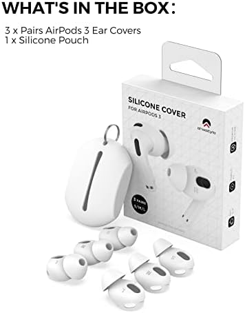 Aha Style Premium Silicone Ear Tips for Air Pods 3 (2021) – 3 Pairs in Large, Medium, and Small Sizes for Maximum Comfort and Noise Isolation – Ideal Apple Air Pods Accessories for Audiophiles Seeking Superior Sound Quality and Enhanced Listening Experience