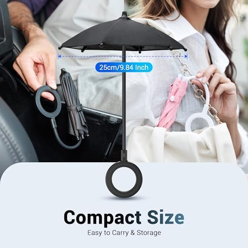 Magnetic Cell Phone Umbrella for Sun,Universal Cute Phone Sunshade Shield Cover with 360°Adjustable & Rotatable Phone Ring,Outdoor Anti-reflective Phone Sun Visor for Magsafe Cell Phone/Android/Kindle – Enhanced Compatibility and Speed