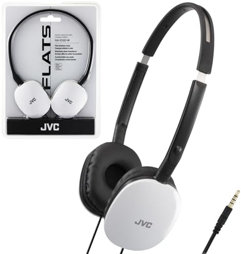 JVC Flats Foldable On-Ear Wired Headphones – Exceptional 30 mm Audio Drivers for Immersive Sound Quality – Ultra-Soft Comfort Ear-Pads for Prolonged Wear – Robust Steel Headband for Durability – Lightweight & Travel-Friendly Design Ideal for Gaming, PC, and Laptops – Enhanced Compatibility with 3.5 mm Slim Plug – Enjoy Deep Bass and Superior Noise Isolation for Extended Listening Sessions