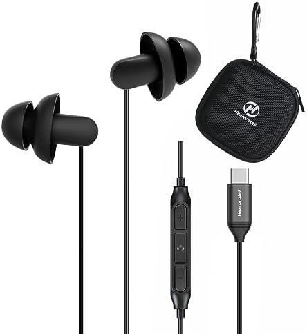 Experience Ultimate Serenity with Hearprotek Sleep Earbuds – USB-C Noise Isolation Earphones for Uninterrupted Comfort, Ideal for Relaxation, Air Travel, and Snoring Relief – Premium Silicone Tips for Perfect Fit and Enhanced Sound Quality