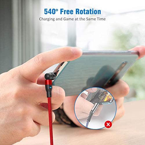 Revolutionize Your Charging Experience with A.S 3-in-1 Magnetic Charging Cable – Versatile 3-Pack (3.3 ft + 2 x 6.6 ft) Featuring 540° Rotating Connector for Effortless Alignment, Fast Charging & Durable Nylon Braiding – Perfect for i Phone, Android & Type-C Devices