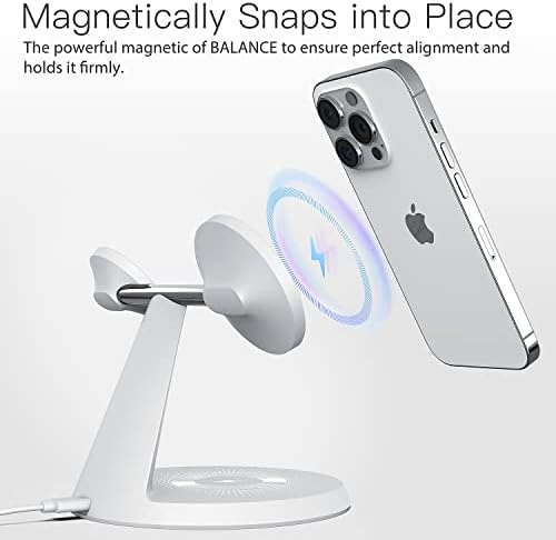 Revolutionary 3-in-1 Apple Device Charging Station – Fast Mag Safe Wireless Charger for i Phone 12-16, Apple Watch, and Air Pods – Sleek, Space-Saving Design with Enhanced Compatibility for Streamlined Daily Charging Experience