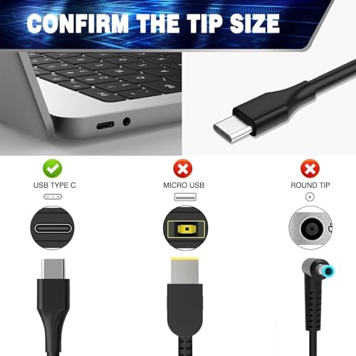 High-Efficiency 100 W USB-C Laptop Charger for Lenovo, Acer, Dell, Asus, Mac Book Pro/Air – Versatile Type-C Power Adapter with 6.6 ft Cable, Rapid Charging for Laptops and Devices, Smart Chip Protection for Safe Use – Ideal for Travel and Everyday Productivity