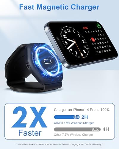 Ultimate 3-in-1 Magnetic Wireless Charging Station for Apple Devices – Foldable Travel Charger for i Phone 16/15/14/13/12 Pro Max, Apple Watch & Air Pods – Fast, Efficient, and Stylish Power Solution for On-the-Go Charging