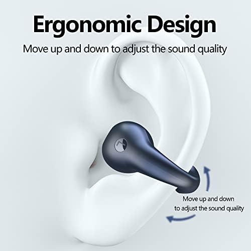 Ultra-Lightweight Bluetooth 5.3 Open-Ear Sports Earbuds – Sweat-Proof Wireless Headphones with Hi-Fi Stereo Sound for Active Lifestyles, Perfect for Outdoor Adventures and Enhanced Awareness (Black) – Unparalleled Comfort for All-Day Wear