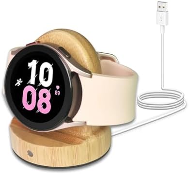 Elevate Your Charging Experience with the Premium Walnut Samsung Galaxy Watch Magnetic Dock – High-Speed Wireless Charger for Galaxy Watch Series 6/5/4/3/2/Active 2/1/S3 – Sleek Smartwatch Accessory for Modern Workspaces and Homes. Enjoy Effortless Charging with Stylish Design and Enhanced Durability, Perfect for Home, Office, or Travel Use. Say Goodbye to Tangled Wires and Hello to Instant Power with This Elegant Docking Station, Crafted for Maximum Compatibility and Aesthetic Appeal. Ideal for Tech-Savvy Individuals Seeking Functionality and Sophistication in Their Charging Solutions.