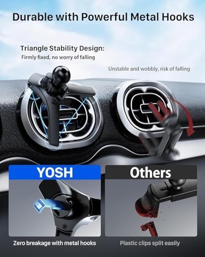 Premium Car Vent Phone Mount for Mercedes Benz & Mini Cooper – Elegant Design for Enhanced Compatibility with Big Phones and Thick Cases – Effortless Installation and 360-Degree Rotation for Safe Navigation – Elevate Your Driving Experience with Luxury Automotive Accessories
