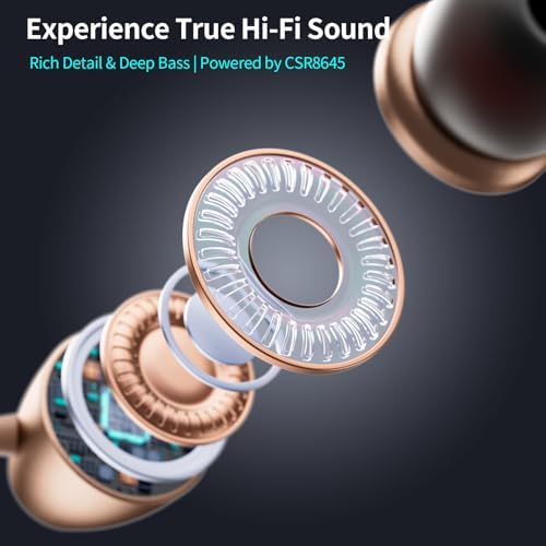 Revolutionary Bluetooth Neckband Headphones with Retractable Earbuds – IPX5 Sweatproof Sports Earphones Featuring Advanced Noise Cancellation and Built-in Microphone for Active Lifestyles – Rapid Connectivity and Extended Battery Life for Seamless Audio Enjoyment