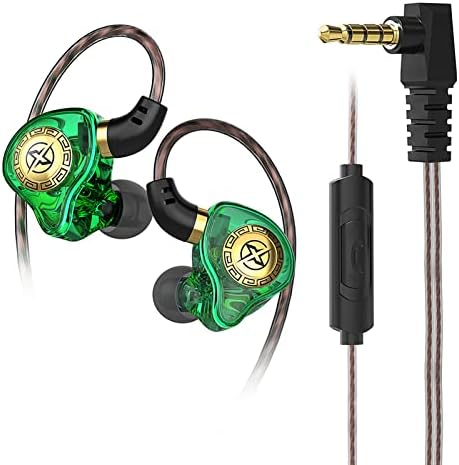 FEDAI X1 Premium Wired Earbuds with Microphone – High-Fidelity In-Ear Monitors for Gaming & Sports – Comfortable Earfins for Optimal Fit, Crystal Clear Sound, 3.5 mm Compatibility for PC and Mobile – Stylish Blue Design Perfect for Daily Use