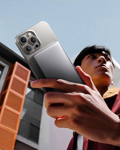 Ultra-Slim 10,000 m Ah Mag Safe Power Bank – High-Speed Wireless Charger with Advanced Heat Management, Robust Magnetic Adhesion, and Premium Metal Finish for i Phone 16/15/14/13/12 – Travel-Optimized, Safe Charging Solution with 20 W Wired & 15 W Wireless Capabilities