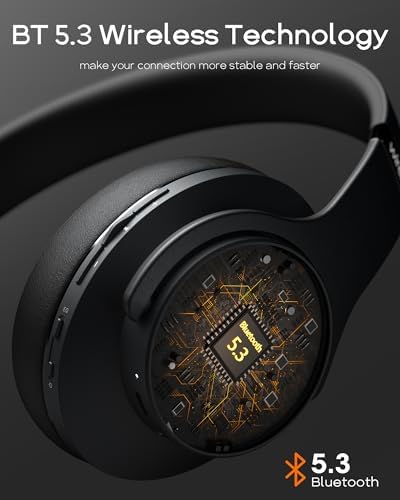 Transform Your Listening Journey with DOQAUS Over-Ear Bluetooth Headphones: 90-Hour Playtime, Tailored EQ Settings, and Superior Noise Cancellation for Unmatched Comfort and Audio Clarity in Music and Calls