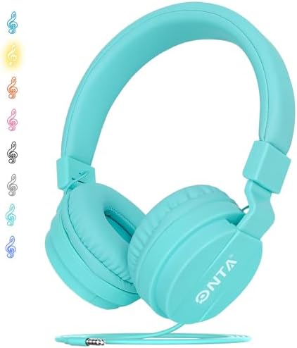 Premium ONTA Kids Headphones – Comfortable Noise-Canceling On-Ear Headset for Young Learners | Durable Wired Earphones Designed for School, Travel, and Home | Perfect Fit for i Pads, Smartphones, and Laptops | Unmatched Sound Quality for Ages 3+