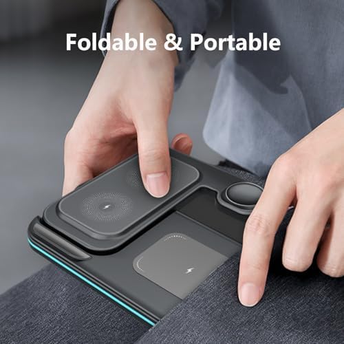 All-in-One Wireless Charging Station for Apple Devices – 15 W Fast Charger for i Phone 16 Pro Max, Apple Watch Series 9-3, and Air Pods Pro – Sleek Design for Home & Office Convenience, Enhanced Compatibility and Speed