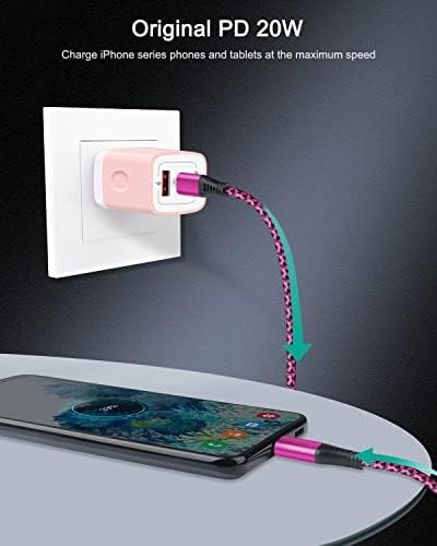 20 W Dual-Port USB-C Wall Charger – Fast Charging Power Adapter for i Phone, Samsung Galaxy, Google Pixel, and More – Compact & Reliable Power Delivery for Simultaneous Device Charging – Essential Tech Accessory for Home & Travel