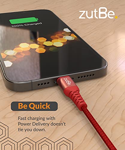 Elevate Your Charging Routine with the Shield MFi Certified USB-C to Lightning Cable – 6 ft Braided Kevlar Design for i Phone 14/13/12/11 Pro/Pro Max, i Pad, Air Pods, and i Pod – Rapid Power Delivery Support, Sleek Black & Silver Finish for Enhanced Durability and Style