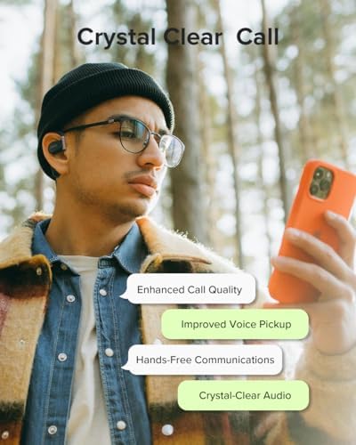 Cleer ARC Open Ear True Wireless Earbuds – Immersive Sound with Touch Control, 18-Hour Battery Life, Adjustable Ear Hooks for Active Comfort, Bluetooth 5.0 Connectivity, Tailored EQ Settings, Stylish Navy Blue Design for Dynamic Lifestyles