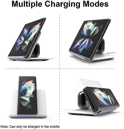 Geyo 2-in-1 Rapid Wireless Charging Station for Samsung Galaxy Z-Fold Series – Versatile Dual Device Charger for Galaxy Buds 3/3 Pro/2/2 Pro/Live with Included PD Adapter – Advanced 3-Coil Technology for Efficient Power Delivery and Sleek Black Finish