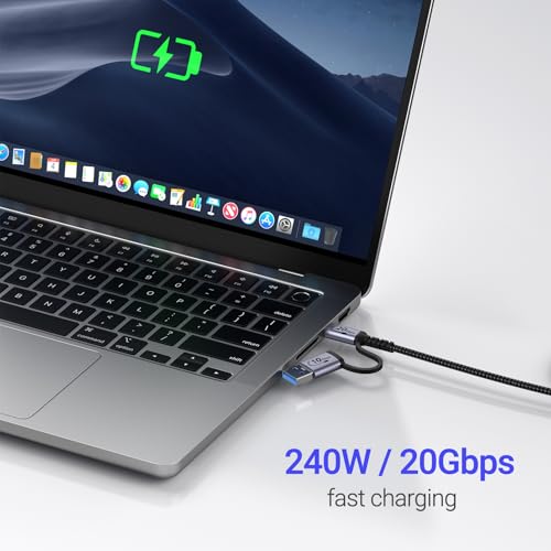 Premium USB A to C Android Auto Cable 3.3 ft [2 Pack] – Fast Charging USB C 3.1 & 20 Gbps Data Transfer for Seamless Connectivity with i Phone 16, Galaxy S23, Pixel 9 Pro – Enhanced Durability & Versatile Use for Car Play and Navigation