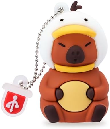 BORLTER CLAMP 64 GB Capybara USB Flash Drive – Adorable Memory Stick for Fast Data Storage and Unique Style – Perfect for Students and Professionals – Lightweight, Durable, and Easy to Use USB 3.0 Drive